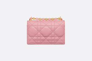 Miss Caro Mini Bag • Melocoton Pink Macrocannage Lambskin