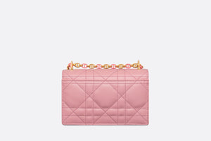 Miss Caro Mini Bag • Melocoton Pink Macrocannage Lambskin