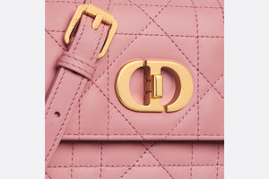 Miss Caro Mini Bag • Melocoton Pink Macrocannage Lambskin