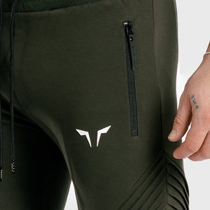 Statement Ribbed Joggers- Olive