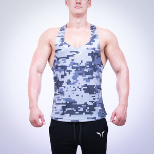 CAMO GREY GYM STRINGER