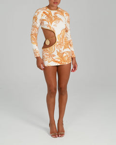 Odessia Mini Dress in Tuscany Print Ready To Ship