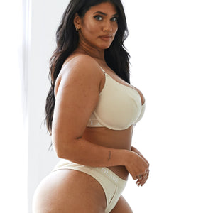 Ultra Comfort Ribbed T-Shirt Bra (Set) - Latte