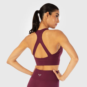 Infinity Zip Up Workout Bra - Grape