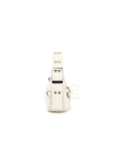 BABY SASHA KEYRING BAG - GLOSSY IVORY