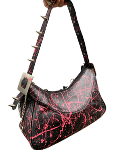 Pink Splatter Leather Bag