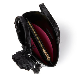 Iconic Infinity Handbag With Black Romantic Flower
