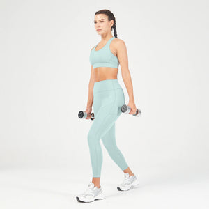 Essential Mid Impact Muscle Back Bra - Grey Mist