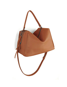 Valley Cube Shoulder Bag-Caramel