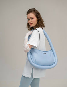 Blue hoop bag