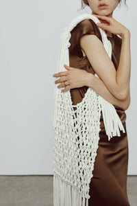 Hand-crocheted crossbody bag