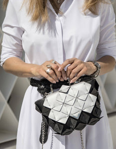 Diamond Bag Crystal Black & Silver