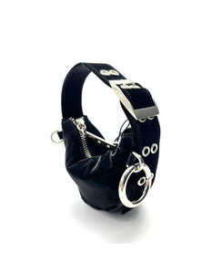 BABY SASHA KEYRING BAG - GLOSSY BLACK