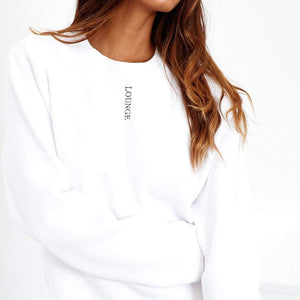 Crew Neck Jumper - White