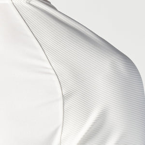 Statement Ribbed Tech Tee - Pearl White