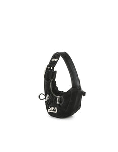 BABY SASHA KEYRING BAG - GLOSSY BLACK
