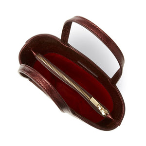Iconic Infinity Handbag In Burgundy And Red