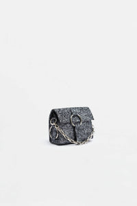 The ULTRA MINI BAG GLITTER Dark Grey